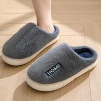 Nouveau style coton pantoufles en peluche femmes pantoufles amoureux doux épaissi maison antidérapant intérieur chaud automne et hiver pantoufles