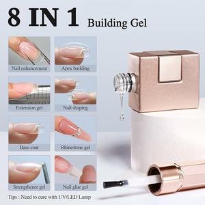 Gel de renforcement des ongles en caoutchouc 15ml Transparent – Constructeur en bouteille pour épaississement et extension des ongles – Gel-colle dur pour structure - Product Image 2