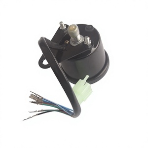 Panel de Instrumentos LCD para Motocicleta Modificada con Velocímetro Mecánico, Indicador de Combustible y Odómetro, Carcasa Negra Universal - Product Image 2