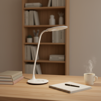 Lampe de bureau LED DC portable, moderne et simple, en ABS, avec loupe flexible et réglable, pour la lecture et la protection des yeux dans les chambres