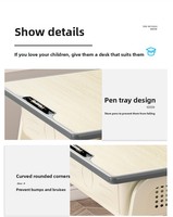 Bureau et chaise d'étudiant réglables et détachables pour la salle de classe, mobilier scolaire confortable, bureau et chaise d'étude