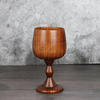 Coupe à vin rouge en bois massif vintage personnalisable, écologique, réutilisable, gobelet à champagne au design classique, verre à vin en bois durable