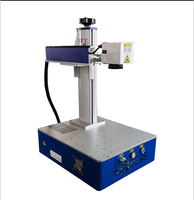Machines de marquage laser à fibre portable et de bureau JPT 30W 50W 60W 100W pour la gravure de cartes d'identité en métal en acier inoxydable
