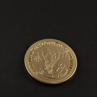 Ornement Métallique Rond Personnalisé en Alliage de Zinc Plaqué Or, Gravé en Relief, Vente en Gros pour Salons Professionnels, Événements Corporatifs, Clubs, Commandes en Vrac, OEM