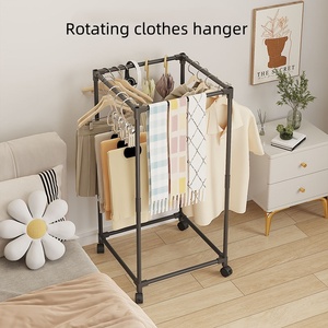 Perchero Metálico Cuadrangular con Ruedas para Ropa, Soporte para Prendas para el Hogar, Dormitorio, Hotel, Optimiza el Espacio del Armario - Product Image 4