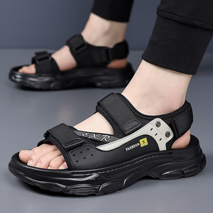 Sandalias de playa de suela gruesa para hombre, sandalias de verano transpirables, antideslizantes y resistentes al desgaste, sandalias de punta cerrada, zapatos informales para exteriores para hombre - Product Image 3