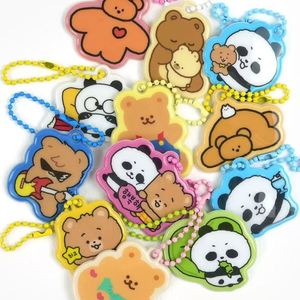 X48-1 High Quality Custom Cartoon Animal PVC Acrylic UV Printing Puffy <b>Keychain</b> Customize Kpop Charm Gift Bags Pendant - Product Image 1