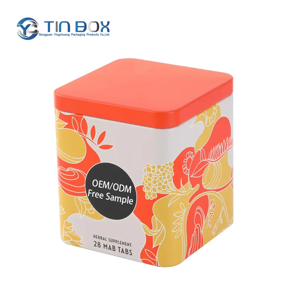 Wholesale Rectangular Child Resistant Saffron Tin Box Airtight Child Proof Metal Packaging Tin Can For Tea