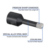 Scie cloche diamantée brasée sous vide de 6 mm pour carrelage en porcelaine, granit, marbre – Outil de perçage à sec – Fabricant d'usine
