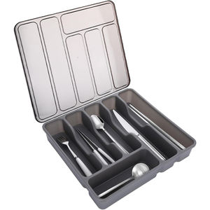 Nouveau Organisateur de Couverts pour Plan de Travail de Cuisine avec Couvercle, Plateau à Ustensiles - Product Image 1