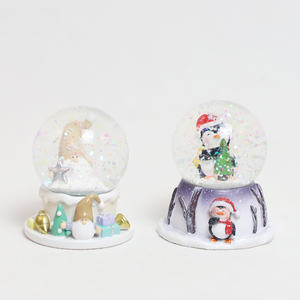 Arc-en-ciel peint <span class=keywords><strong>verre</strong></span> personnalisé boule de neige décoration de noël boule de cristal boîte à musique - Product Image 5