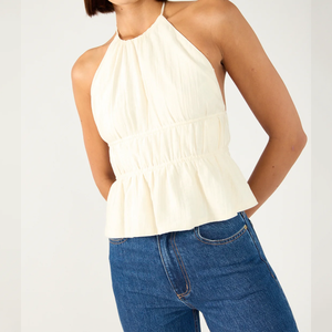 Fábrica de ropa de mujer personalizada Halter <span class=keywords><strong>espalda</strong></span> <span class=keywords><strong>abierta</strong></span> blusas y tops de mujer - Product Image 4