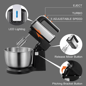 2024 gran oferta 3L planetario rotativo de larga duración mezclador de soporte de alta calidad mezclador para hornear pasteles batidora mezcladora de alimentos - Product Image 5