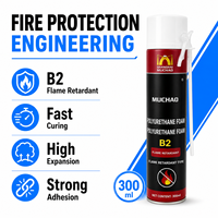 Colle mousse polyuréthane monocomposant A22 300ML certifiée A+ à prise rapide, mastic PU ignifuge pour l'ingénierie coupe-feu