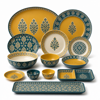 Service de table en mélamine avec assiettes imprimées et vaisselle complète en mélamine