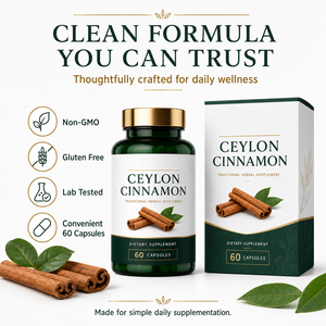Canela de Ceilán Probada en Laboratorio, 1200 mg por Porción con Picolinato de Cromo para Apoyar un Metabolismo Saludable de la <span class=keywords><strong>Glucosa</strong></span>, Marca Privada OEM - Product Image 4