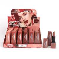 Serie Nude, Bajo MOQ, Buen Precio, Venta al por Mayor, 24 Unidades en Caja Exhibidora, Lápiz Labial de Colores Variados, Se Aceptan Pedidos OEM