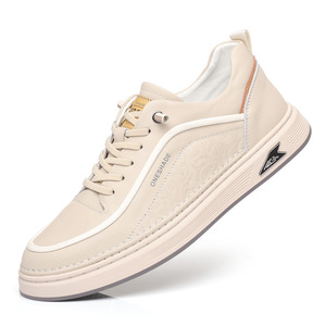 Zapatillas Casuales Blancas para Hombre, Suela de Goma de Tacón Bajo, Acolchadas, Marca OneShade - Product Image 4