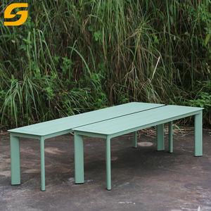 Venta al por mayor moderno al aire libre jardín patio comedor boda restaurante banquete Hotel ceremonia fiesta aluminio mesa y sillas conjunto - Product Image 6