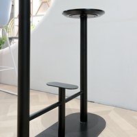 Table haute de bar moderne de luxe pour l'extérieur avec base en métal durable, écologique et facile à nettoyer