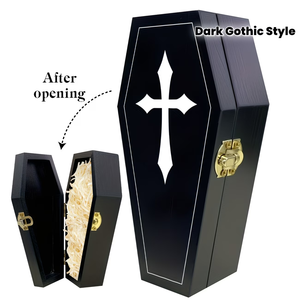 Toptan Ahşap Evcil Hayvan Urnleri, Haç Tasarımlı Gotik Tarz Ahşap Evcil Hayvan Kremasyon Urnleri - Product Image 1