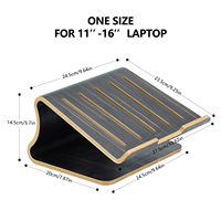 SAMDI universel ébène SD-001EB support d'ordinateur portable ergonomique bureau de moniteur d'ordinateur en bois pour le bureau et la maison