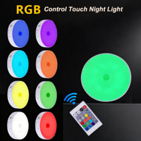 Lampe LED Mini Rechargeable USB à Commande par Bouton, Changement de Couleur RGB, Lumière Blanche Chaude Dimmable, Design Moderne en ABS pour Maison et Chambre