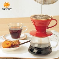 Filtre de brassage en forme de V personnalisé tasse intelligente kit de café goutte à goutte à main cône verser sur goutteur de café en céramique