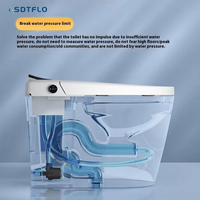 Salle de bain intelligente montée au sol haut de gamme toilette capteur électrique cuvette de toilette automatique WC toilette intelligente