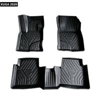 Tapis de sol de voiture TPE 3D robustes à rebord surélevé, ensemble complet, pour KUGA 2020 - Vente directe usine