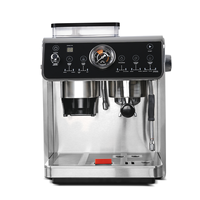 Machine à café vapeur semi-automatique 3-en-1 en acier inoxydable pour la maison, avec mousseur à lait et machine à expresso