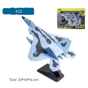Prix de gros Nouveauté Cadeaux Enfants Jouets Alliage Métal Avion de chasse Modèle J10/ J15/J20/ F16/ F22/TU160 - Product Image 6