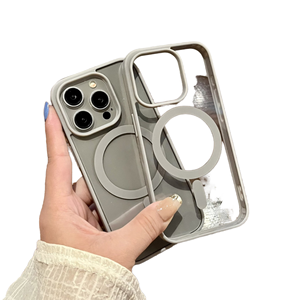 Cứng PC Mềm <span class=keywords><strong>TPU</strong></span> Mạ Điện Sang Trọng Bumper Trường Hợp Điện Thoại Cho 14/15/16 Pro Max Từ Chủ Nhẫn Chống Thấm Nước Chống Sốc - Product Image 1