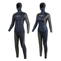 DIVESTAR pakaian selam bebas kulit, desain baru dua-potong 3mm kombinasi warna Neoprene gaya Super elastis