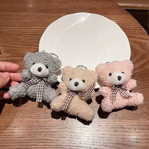 New 10cm Soft Cotton Teddy Bear Pendant Children's <b>Backpack</b> Keychain with Bow Tie Plush Toys - Product Image 4