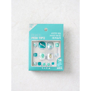 Juego de manicura y pedicura Titapress, paquete de 14 puntas de pedicura verdes - Product Image 1