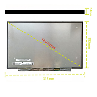 Layar Pengganti Laptop N140HCG-GQ2 14" FHD 19201080 IPS Matte LCD 30Pin EDP1.4 2-Lane Panel Non-Touch 400nits 72% NTSC 60Hz