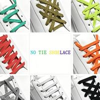Lacets plats élastiques multicolores sans nœuds avec boucle de verrouillage métallique, lacets paresseux pour baskets, chaussures de course, enfants et adultes