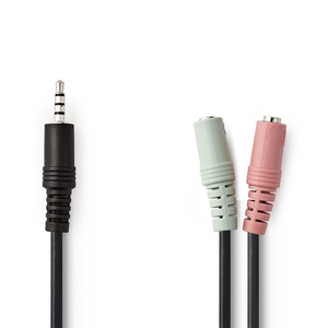 3.5mm Male To 2x 3.5mm Female <b>Audio</b> Cable 0.2m <b>Splitter</b> Adapter For Headphones - Product Image 1