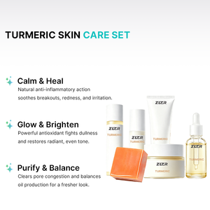 Set de Crema Facial de Cúrcuma ZLZR con Suero y Jabón para Todo Tipo de Piel, Fórmula Herbal Nutritiva para Uso Diario - Product Image 2