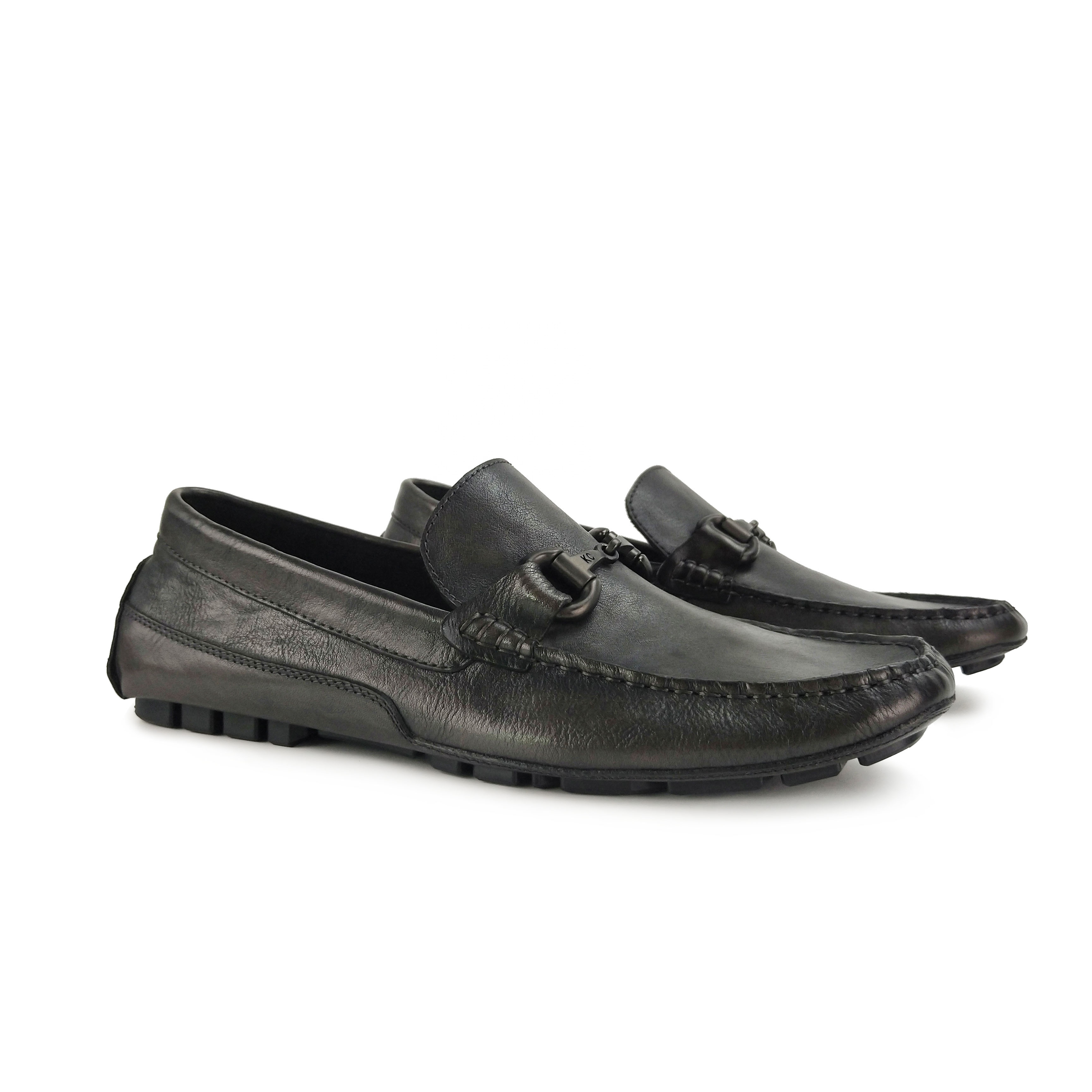 Мокасины мужские без шнуровки, кожаные лоферы, удобная дизайнерская повседневная обувь для вождения, черные