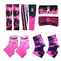 PURE personnalisé rose ruban sport Baseball Football bras manches bandeau bras couverture manches cancer du sein sensibilisation manches guêtres