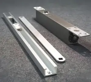 Fermeture de porte de haute qualité en alliage d'aluminium Force réglable 45mm construit dans les deux sens Ferme-porte coulissante dissimulé