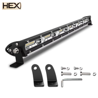 Barre lumineuse LED 12V pour voiture, 7, 13, 20 pouces, 60/120/180W, projecteur, feu antibrouillard, éclairage de travail, pour tout-terrain, camion, remorque, 4x4, VTT, lampe de conduite