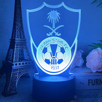 Saudi Sport Football Club USB LED 3D Acrylique Décoratif Bureau Lampe De Table