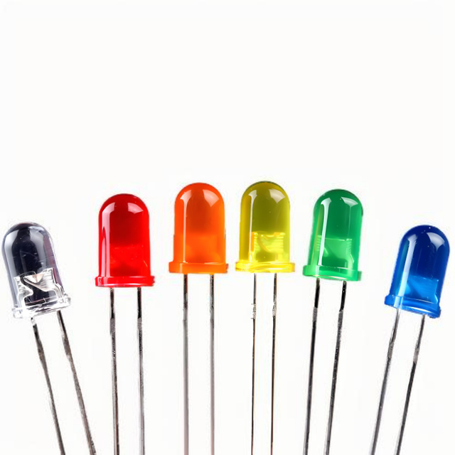 3mm 5mm 8mm 10mm SANHUA LED Lamps Red Yellow Blue Green White Multi-Color Round Co-Anode Dimmable 3-Year Warranty