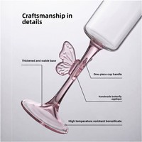 Verre borosilicate soufflé à la main, résistant aux hautes températures, capacité 200 ml, luxe pour flûtes, usage domestique, mariage