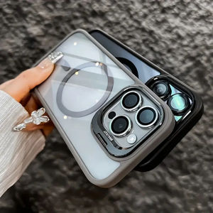 Pour iphone 16 Pro Max housse de téléphone antichoc avec lentille en verre housse de protection avec support pour téléphone 15 14 13 12 11 coque de téléphone - Product Image 2