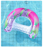 Fauteuil gonflable en forme de U à motif fruité, bouée de natation gonflable pour le plaisir aquatique estival