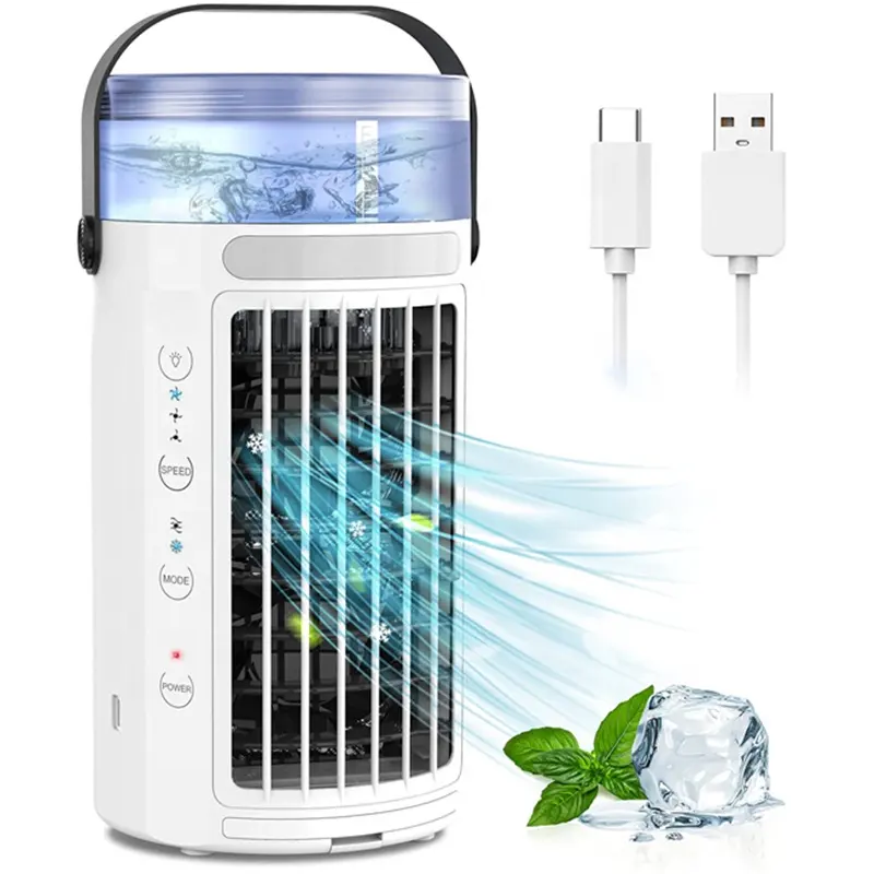 Miniventilador de refrigeración personalizado, pequeño y portátil para el hogar, oficina, escritorio, anión, aire acondicionado, aire acondicionado, aire libre, novedad